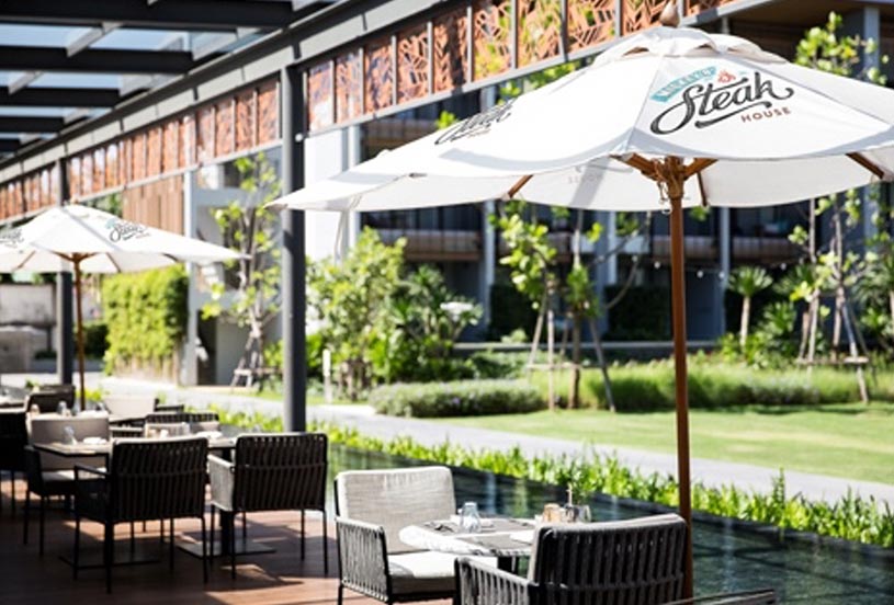 Outdoor Dining Printing on Umbrellas