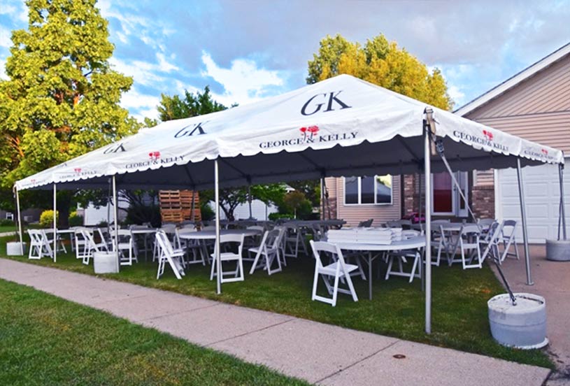 Wedding and Garden Party Event Printing on Canopies